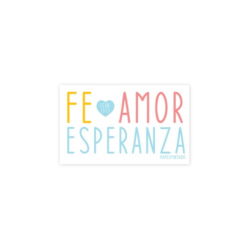 Sticker Fe esperanza amor