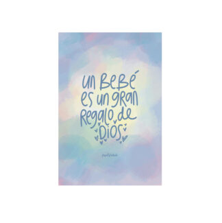 Tarjeta Un bebé es un gran regalo de Dios