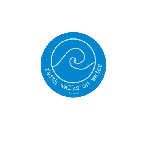 Sticker Faith walks on water