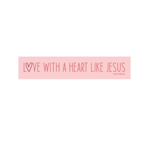 Sticker Love with a heart like Jesus