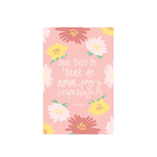 Tarjeta Que Dios te llene de amor, paz y esperanza