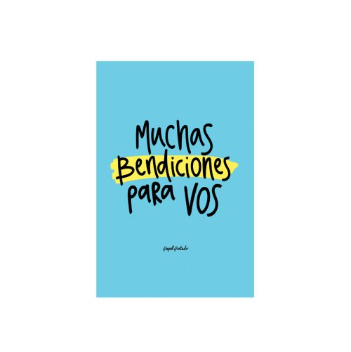 Tarjeta Muchas bendiciones para vos