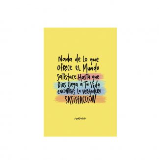 Tarjeta Verdadera satisfacción