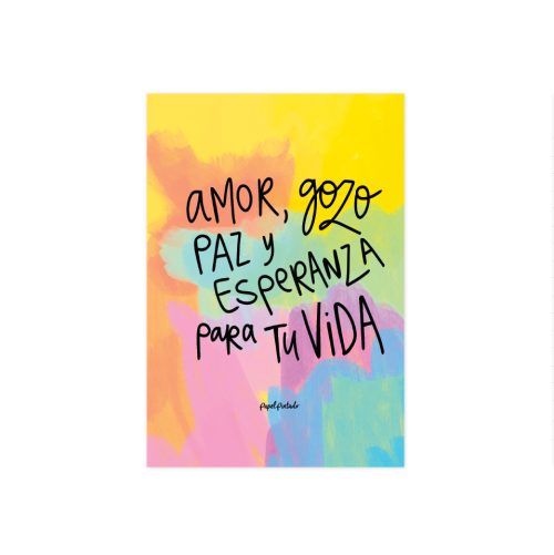 Tarjeta Amor, gozo, paz y esperanza