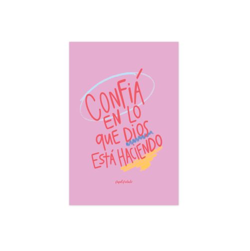 Tarjeta Confiá en lo que Dios está haciendo