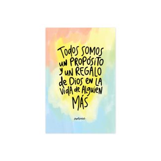 Tarjeta Todos somos un propósito y un regalo