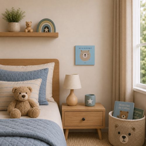 Cuadro infantil "Dios tiene un plan para mi" - Oso