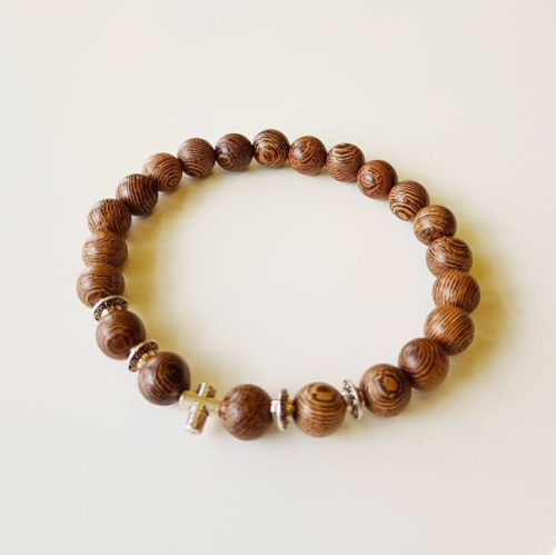 Pulsera madera Cruz