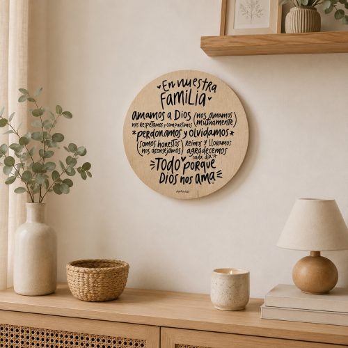 Cuadro circular “En esta familia”