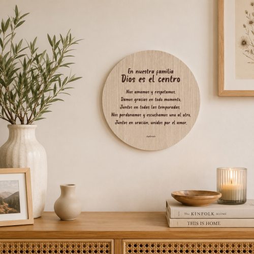 Cuadro circular “En nuestra familia Dios es el centro”