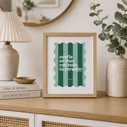 Cuadro decorativo “Confía en Dios con todo tu corazón”