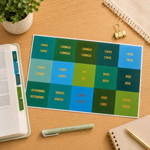 Separadores para la biblia tono verde