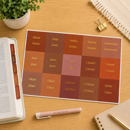 Separadores adhesivos para la biblia tono café