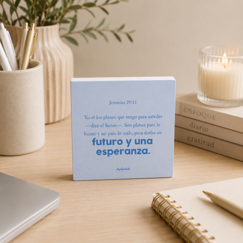 Cuadrito de escritorio, “Futuro y esperanza”