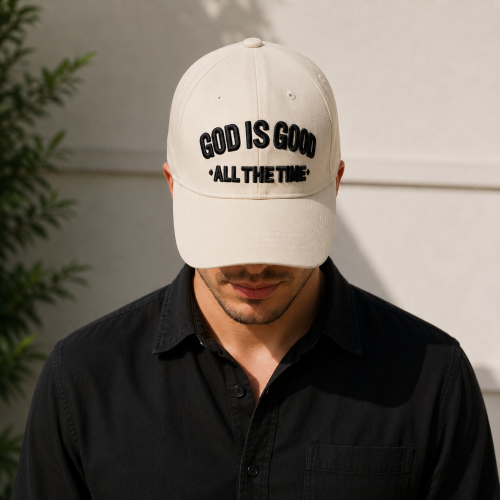 Gorra God is good all the time, beige