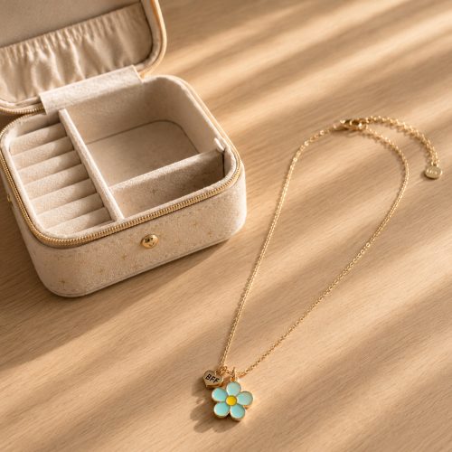 Collar “BFF” celeste