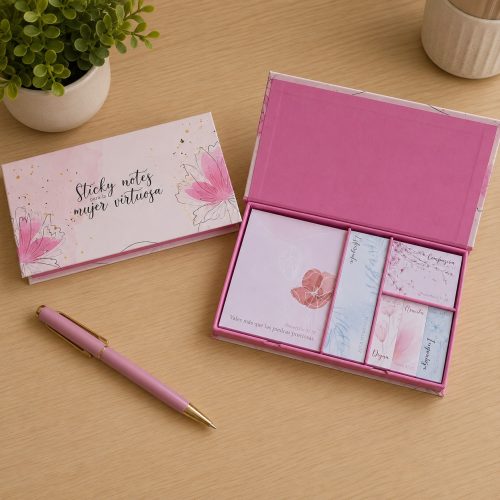 Estuche de sticky notes - Mujer Virtuosa