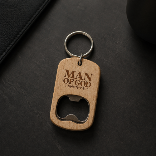 Llavero, Man of God estilo abre botellas