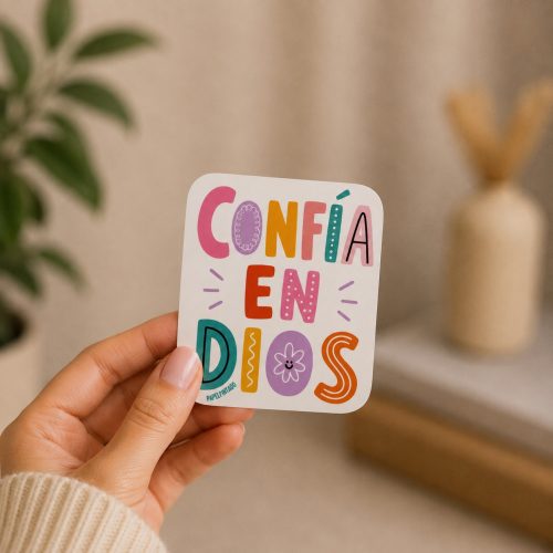 Sticker, “Confía en Dios”