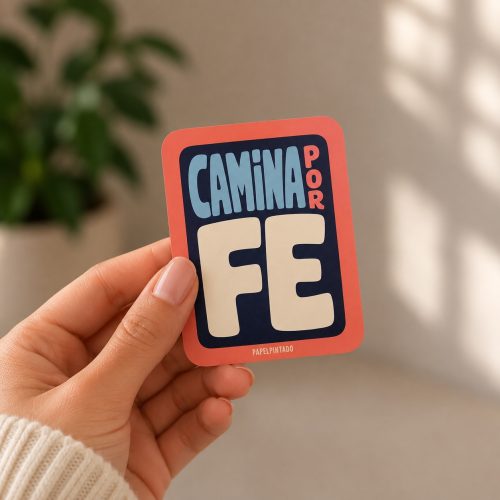 Sticker, “Camina por fe”